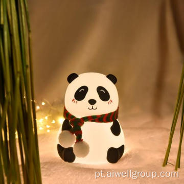 Lâmpada noturna de silicone de desenho animado de panda